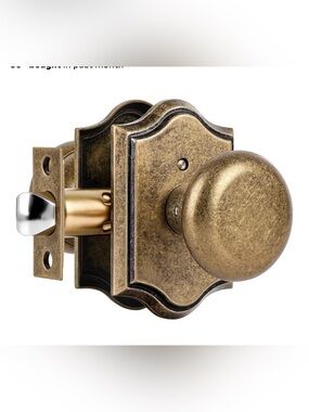 Antique Brass Round Door Knob Set